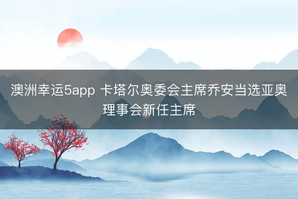 澳洲幸运5app 卡塔尔奥委会主席乔安当选亚奥理事会新任主席