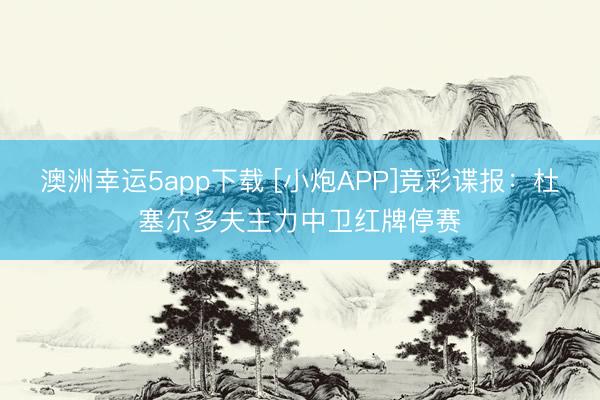澳洲幸运5app下载 [小炮APP]竞彩谍报：杜塞尔多夫主力中卫红牌停赛