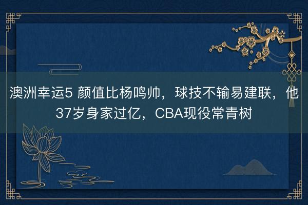 澳洲幸运5 颜值比杨鸣帅，球技不输易建联，他37岁身家过亿，CBA现役常青树