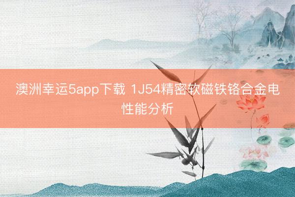 澳洲幸运5app下载 1J54精密软磁铁铬合金电性能分析