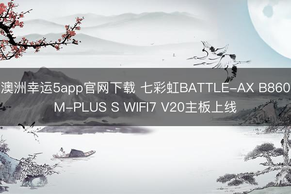 澳洲幸运5app官网下载 七彩虹BATTLE-AX B860M-PLUS S WIFI7 V20主板上线