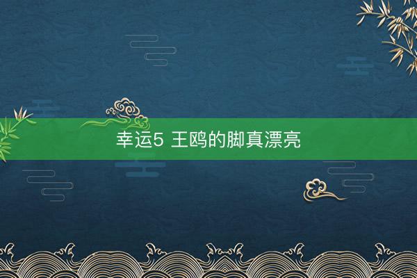 幸运5 王鸥的脚真漂亮