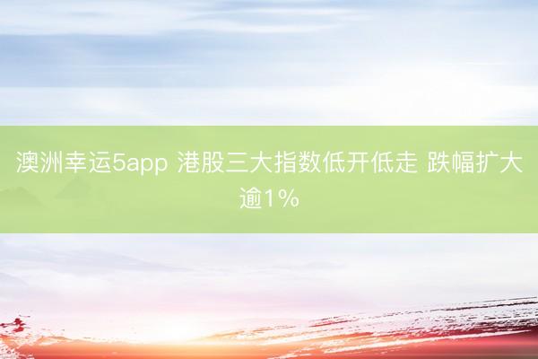 澳洲幸运5app 港股三大指数低开低走 跌幅扩大逾1%
