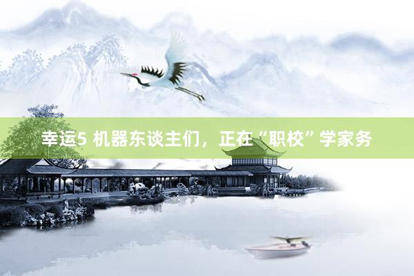 幸运5 机器东谈主们,正在“职校”学家务